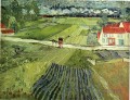 Landschaft mit Wagen und Zug Vincent van Gogh